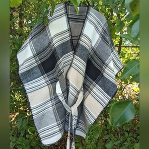 Belted Plaid Kimono